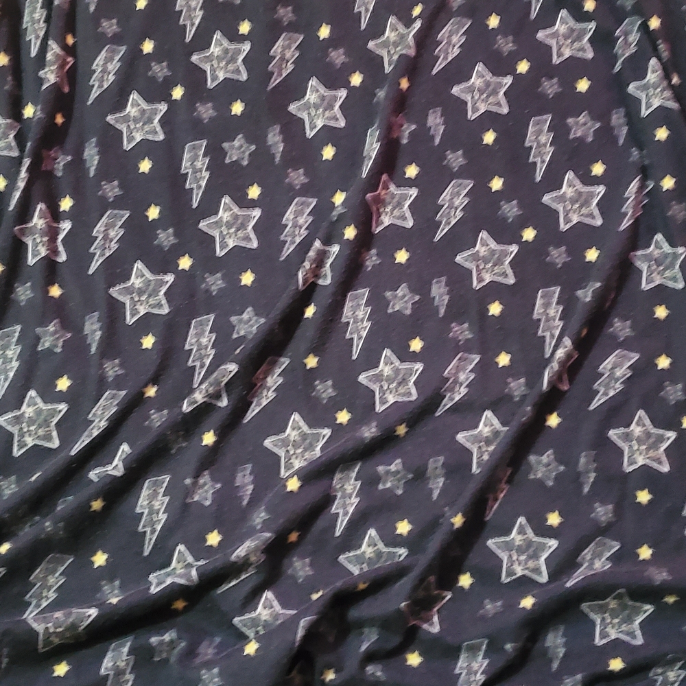 Lucky & Blessed Star and Lightning Blouse - Black and Yellow
